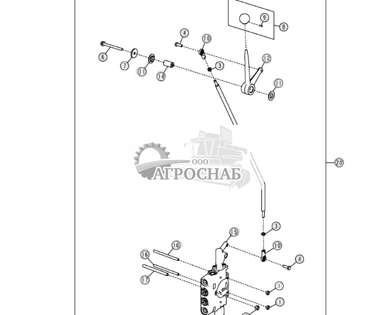 Комплект левого 6-функционального регулировочного клапана (вспомогательный без плавающего режима) - ST3628 486.jpg